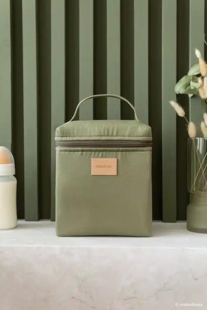 Baby on the go insulated lunch bag olive green nobodinoz 3 v 8435574920201