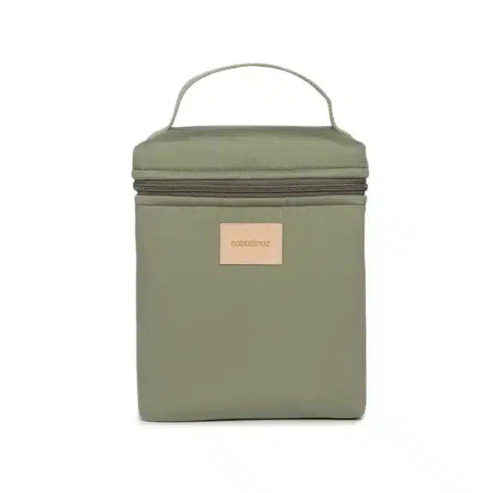 Baby on the go insulated lunch bag olive green nobodinoz 7
