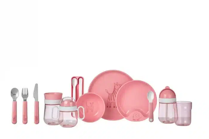 set baby dinnerware mio 3 pcs deep pink 39fd7f3d 0c6f 456e 966e