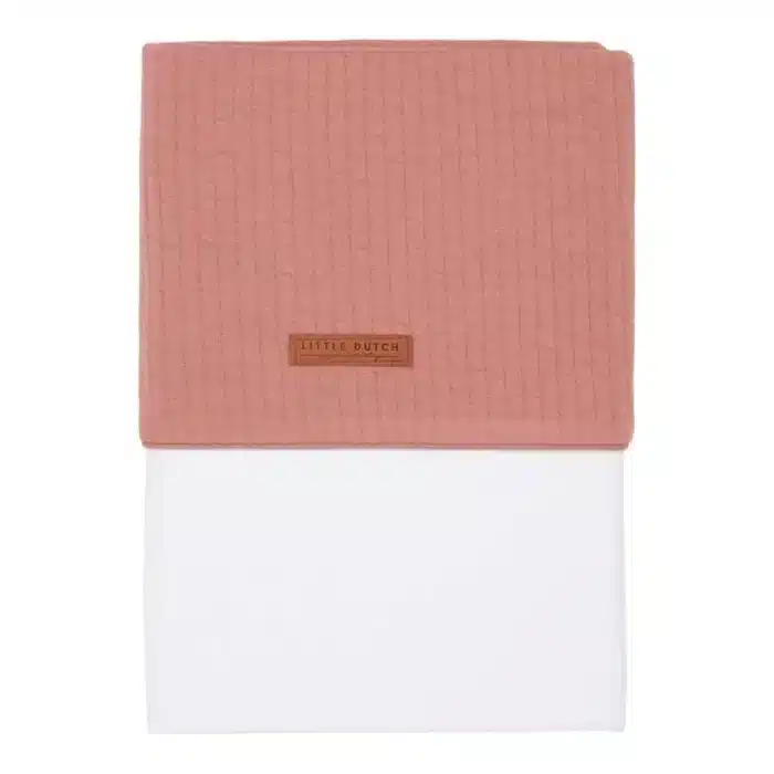 0014825 little dutch cot sheet pure pink blush pure