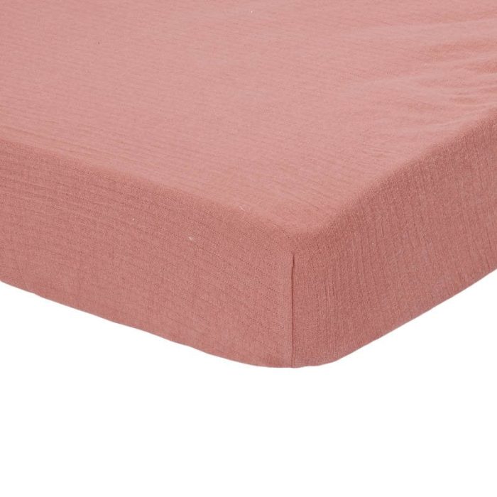 0014828 little dutch fitted sheet 70x140 150 pure pink blush pure